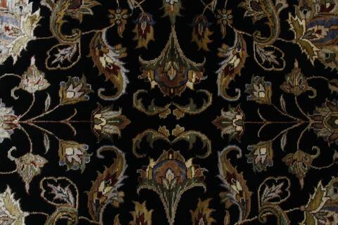 Jaipur Black Round Hand Knotted 81 X 81 Area Rug 254-155689 Image 3