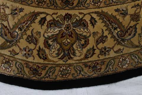 Jaipur Black Round Hand Knotted 81 X 81 Area Rug 254-155689 Image 4