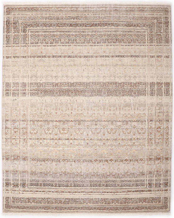 Modern Beige Hand Knotted 80 X 100 Area Rug 254-155694 Image 0