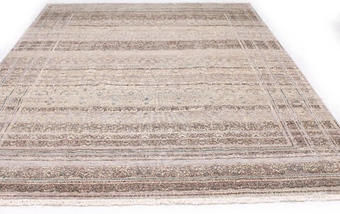 Modern Beige Hand Knotted 80 X 100 Area Rug 254-155695 Image 1