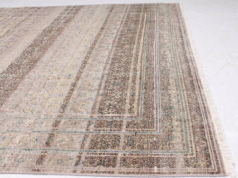 Modern Beige Hand Knotted 80 X 100 Area Rug 254-155695 Image 3