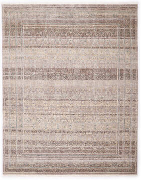 Modern Beige Hand Knotted 8'0" X 10'0"  Area Rug 254-155695