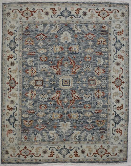 Oushak Blue Hand Knotted 80 X 100 Area Rug 254-155696 Image 0