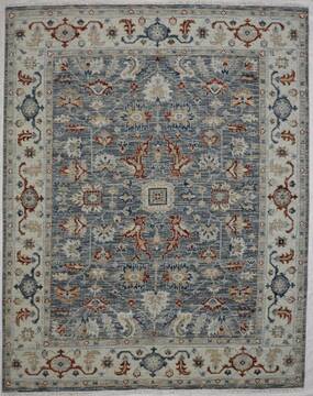 Oushak Blue Hand Knotted 8'0" X 10'0"  Area Rug 254-155696