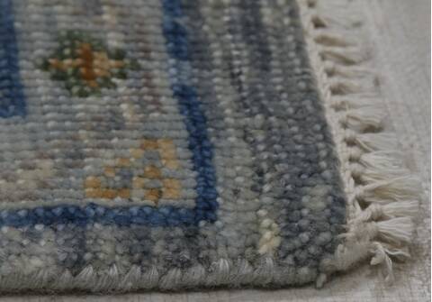Oushak Blue Hand Knotted 710 X 102 Area Rug 254-155697 Image 2