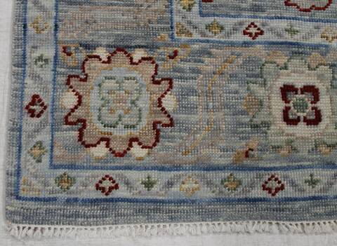 Oushak Blue Hand Knotted 710 X 102 Area Rug 254-155697 Image 5