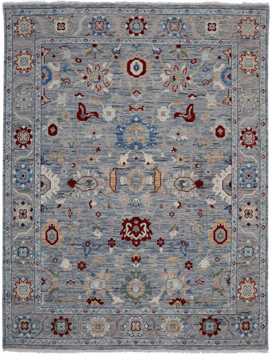 Oushak Blue Hand Knotted 710 X 102 Area Rug 254-155697 Image 0