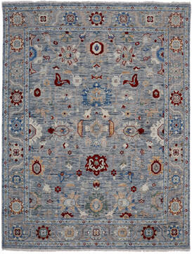 Oushak Blue Hand Knotted 7'10" X 10'2"  Area Rug 254-155697