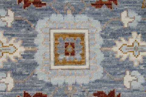 Oushak Blue Hand Knotted 710 X 100 Area Rug 254-155698 Image 4
