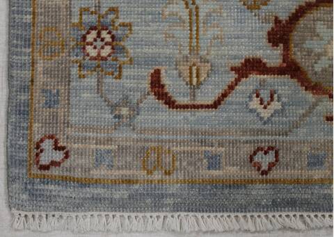Oushak Blue Hand Knotted 710 X 100 Area Rug 254-155698 Image 5