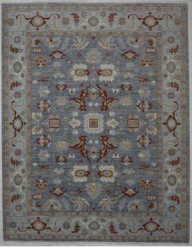 Oushak Blue Hand Knotted 7'10" X 10'0"  Area Rug 254-155698