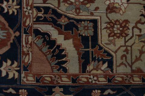 Serapi Beige Hand Knotted 81 X 103 Area Rug 254-155701 Image 5