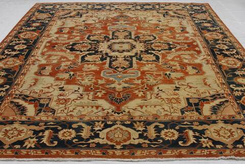 Serapi Beige Hand Knotted 81 X 103 Area Rug 254-155701 Image 8