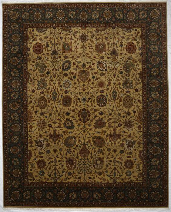Mahabad Beige Hand Knotted 81 X 100 Area Rug 254-155706 Image 0