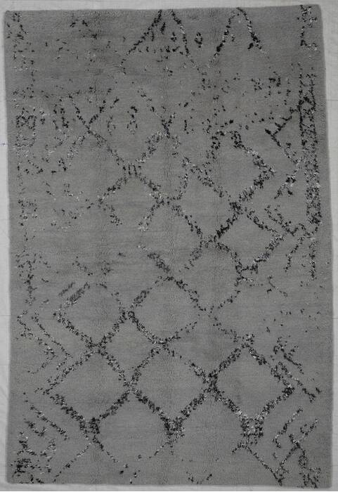 Modern Grey Hand Knotted 62 X 92 Area Rug 254-155708 Image 0