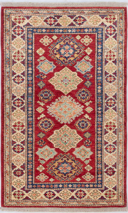 Kazak Red Hand Knotted 28 X 44 Area Rug 700-155711 Image 0