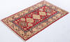 Kazak Red Hand Knotted 28 X 44 Area Rug 700-155711 Thumb 2
