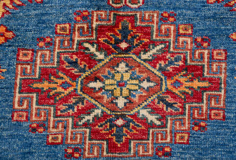Kazak Blue Hand Knotted 42 X 59 Area Rug 700-155713 Image 4