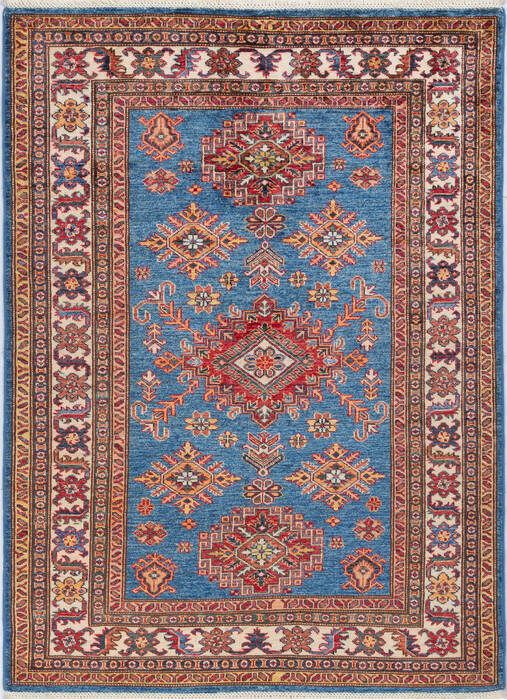 Kazak Blue Hand Knotted 42 X 59 Area Rug 700-155713 Image 0