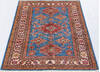 Kazak Blue Hand Knotted 42 X 59 Area Rug 700-155713 Thumb 1