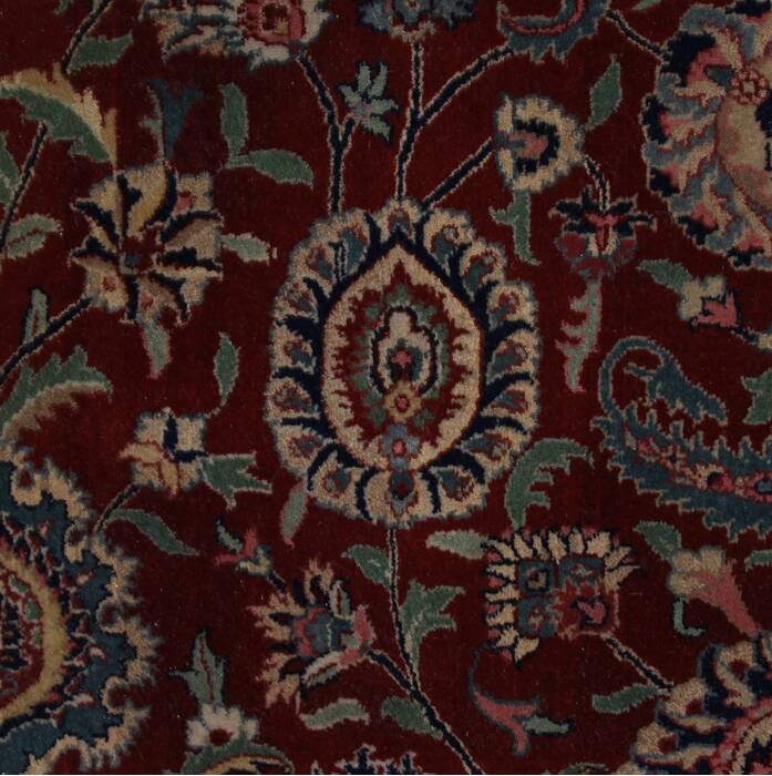 Mashad Red Hand Knotted 90 X 120 Area Rug 254-155723 Image 4
