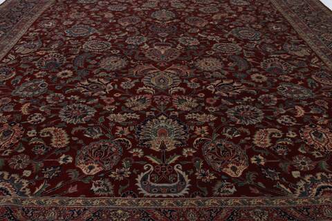 Mashad Red Hand Knotted 90 X 120 Area Rug 254-155723 Image 6