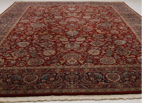 Mashad Red Hand Knotted 90 X 120 Area Rug 254-155723 Image 8