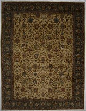 Persian Mahabad cream Rectangle 9x12 ft Wool Carpet 155727