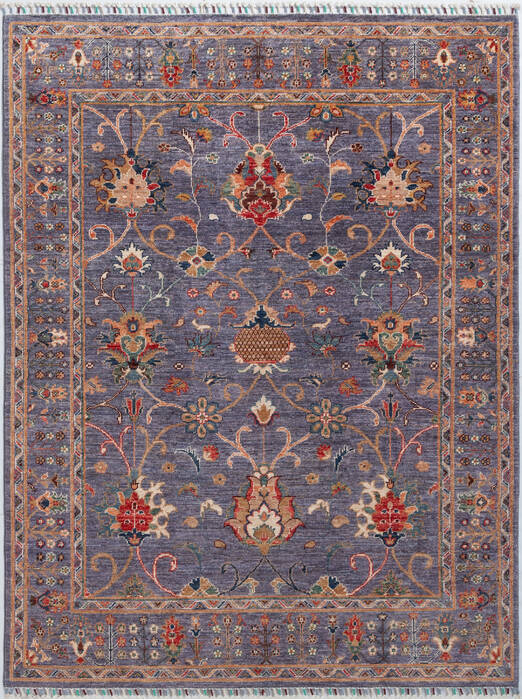 Chobi Grey Hand Knotted 50 X 67 Area Rug 700-155729 Image 0