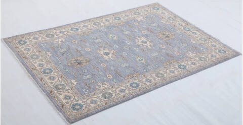 Chobi Grey Hand Knotted 40 X 511 Area Rug 700-155732 Image 2