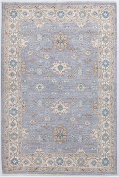 Chobi Grey Hand Knotted 4'0" X 5'11"  Area Rug 700-155732