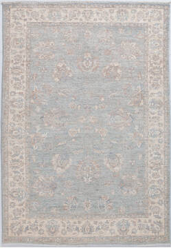 Chobi Green Hand Knotted 4'1" X 5'10"  Area Rug 700-155733