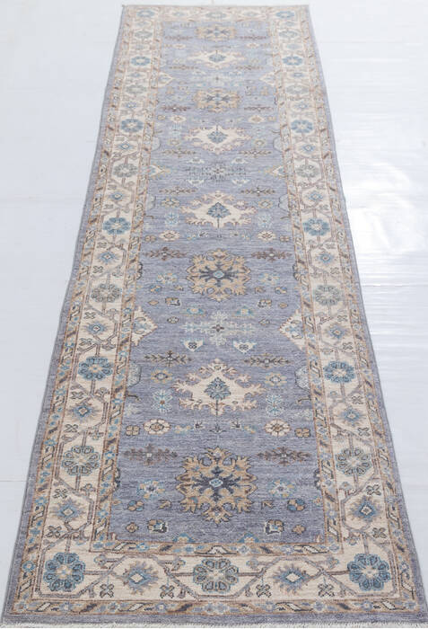 Chobi Grey Runner Hand Knotted 28 X 97 Area Rug 700-155735 Image 1