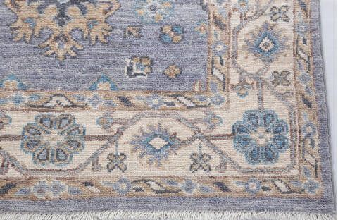Chobi Grey Runner Hand Knotted 28 X 97 Area Rug 700-155735 Image 4