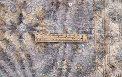 Chobi Grey Runner Hand Knotted 28 X 97 Area Rug 700-155735 Image 7