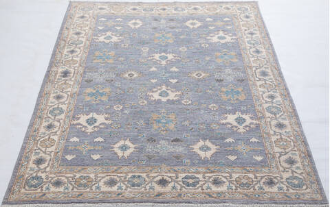 Chobi Grey Hand Knotted 50 X 610 Area Rug 700-155736 Image 1