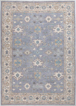 Chobi Grey Hand Knotted 5'0" X 6'10"  Area Rug 700-155736