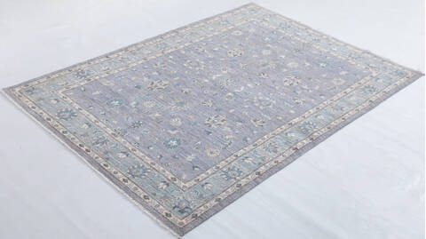 Chobi Grey Hand Knotted 411 X 611  Area Rug 700-155739 Image 2