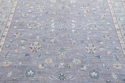 Chobi Grey Hand Knotted 411 X 611  Area Rug 700-155739 Image 3