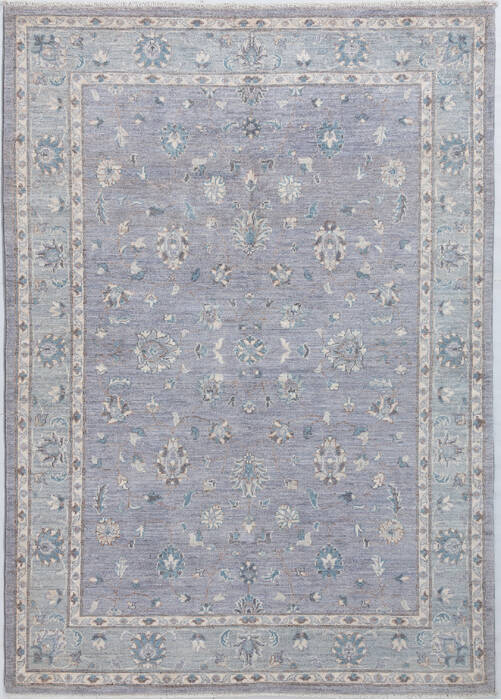 Chobi Grey Hand Knotted 411 X 611  Area Rug 700-155739 Image 0