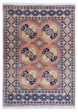 Indian Bhadohi Multicolor Rectangle 5x7 ft Wool and Cotton Carpet 155744