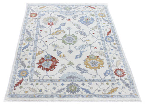 Bhadohi Multicolor Hand Knotted 41 X 57 Area Rug 902-155758 Image 1