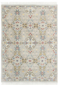 Bhadohi Multicolor Hand Knotted 4'1" X 5'11"  Area Rug 902-155761