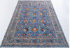 Chobi Blue Hand Knotted 67 X 97 Area Rug 700-155763 Thumb 1