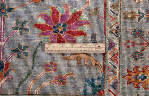 Chobi Grey Hand Knotted 51 X 66 Area Rug 700-155765 Image 7