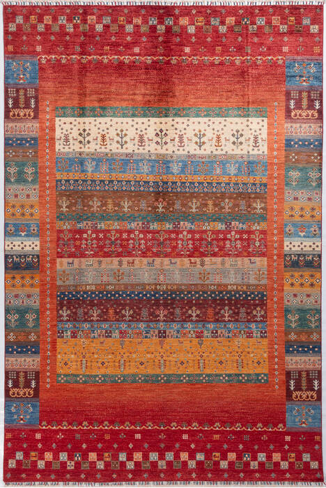 Chobi Red Hand Knotted 68 X 100 Area Rug 700-155767 Image 0
