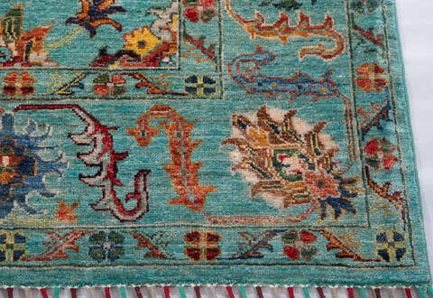 Chobi Green Hand Knotted 59 X 85 Area Rug 700-155768 Image 4