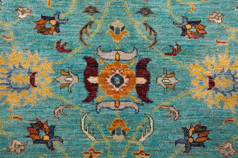 Chobi Green Hand Knotted 59 X 85 Area Rug 700-155768 Image 5
