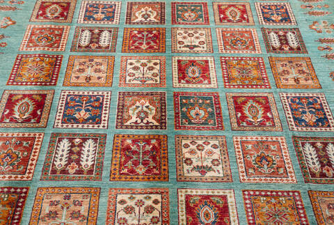 Chobi Green Hand Knotted 510 X 83 Area Rug 700-155769 Image 3