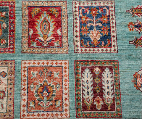 Chobi Green Hand Knotted 510 X 83 Area Rug 700-155769 Image 5